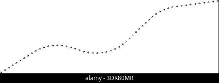 Arrow path line chart representing financial trend direction. Stock Vector