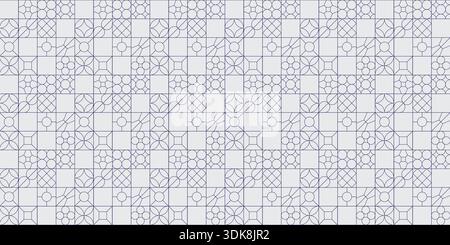 Minimal Seamless Square Grid Pattern for Design and Architecture. Stock Vector