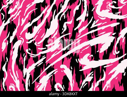 Abstract black pink liquid grunge art pattern background. Vector illustration art backdrop Stock Vector
