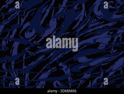 Abstract dark blue liquid grunge art pattern background. Vector illustration art backdrop Stock Vector