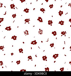 Cute daisies pattern seamless fabric design pattern Stock Vector