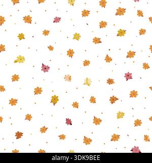 Cute small scale flower yellow and orange colored seamless fabric pattern Stock Vector