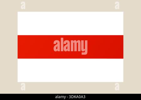 Simple White-Red-White Flag Design Representing National Identity and Historical Significance, Vector Illustration for Protest and Patriotic Themes.. Stock Vector