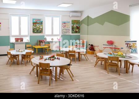 Modern Preschool Classroom Interior Stock Photo