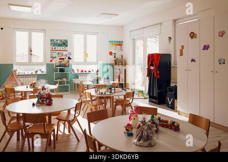 Bright Preschool Classroom Interior Stock Photo