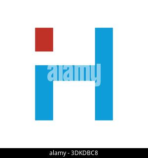 Minimal Letter HI icon in clean modern style, ideal for apps, web interfaces, greetings, UI elements, stickers, and digital communication projects, de Stock Vector
