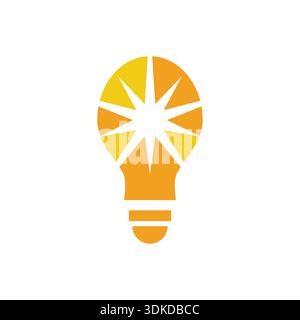High quality light bulb icon vector illustration representing idea, innovation, creativity, inspiration, energy and solution concept, suitable for web Stock Vector