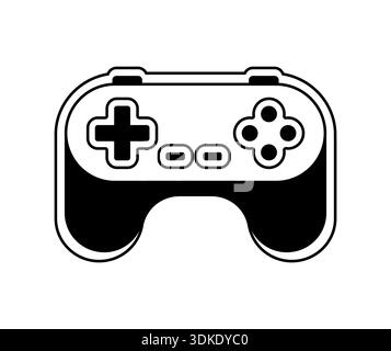 minimalist icon of a video game controller. Classic gamepad symbol representing gaming culture, console entertainment, and esports. Clean flat vector Stock Vector
