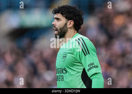 David Raya Of Arsenal during the Leeds United v Arsenal Premier League ...