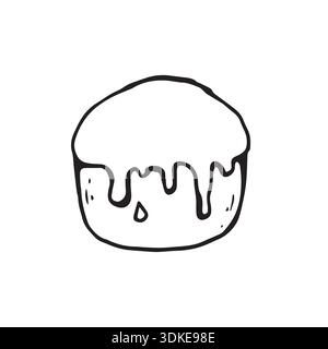 Whimsy Easter Cake with dripping glaze Stock Vector