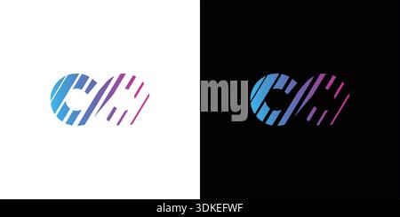 The Infinity logo design is modern and futuristic Stock Vector