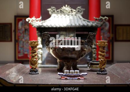 Burning aromatic incense sticks. Incense for praying Buddha or Hindu gods to show respect Stock Photo