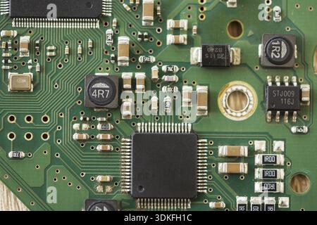 TIMISOARA, ROMANIA - MARCH 30, 2019: Close-up of a microprocessor Stock Photo