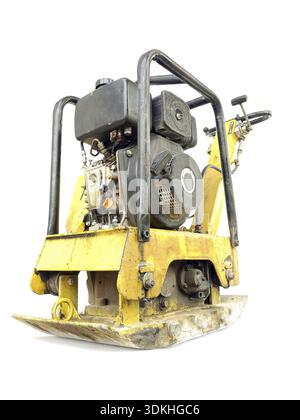 Compactor With White Background Compactor isolated on white background, Asphalt road roller Stock Photo ...