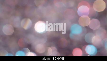 Dreamlike Shimmering Light Background, Gentle Pastel Colors And Sparkling Circles Create Dreamy Atmosphere Stock Photo