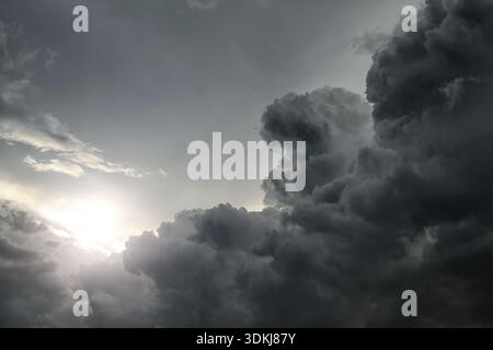 Dramatic Cloudscape Area with Ray of Light Stock Photo