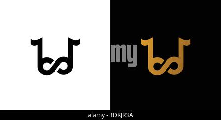 Infinity Music logo design is unique and modern Stock Vector