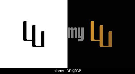 Luxury and simple letter W initials logo design Stock Vector