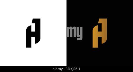 Simple and unique letter H1 initials logo design Stock Vector
