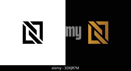 Strong and modern letter GD initials logo design Stock Vector