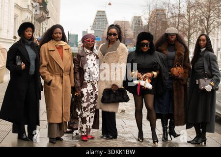 Guests arriving at Copenhagen Fashion Week 2026 Stock Photo