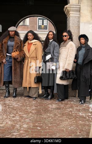 Guests arriving at Copenhagen Fashion Week 2026 Stock Photo