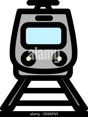 Simple and modern train icon perfect for travel websites- apps- and brochures- representing transportation and journey concepts. Ideal for vacation pl Stock Vector