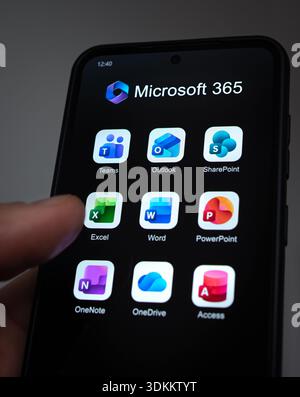 Microsoft 365 office software services Stock Photo