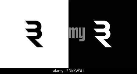 Modern and unique letter BR initials logo design Stock Vector