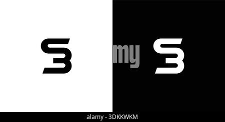 Modern and unique letter SB initials logo design Stock Vector