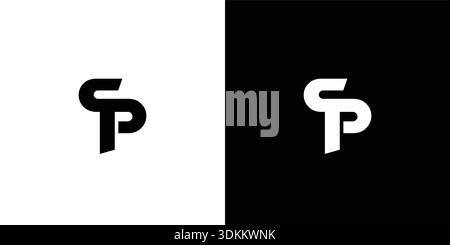 Modern and unique letter SP initials logo design Stock Vector