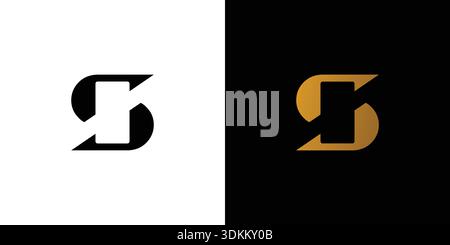 The initial S smart phone logo design is unique and modern Stock Vector