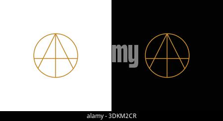 Modern and luxurious AA letter initial logo design Stock Vector