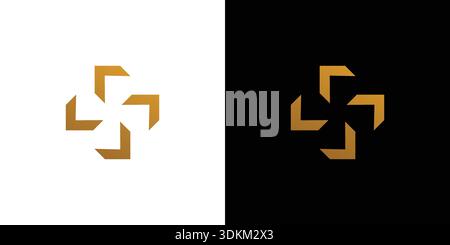 Modern and unique cross plus logo design Stock Vector