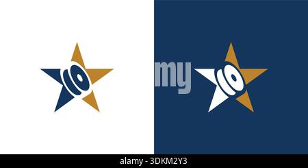 The tire star logo design is unique and modern Stock Vector