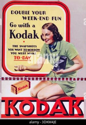 KODAK camera advert about 1932 Stock Photo
