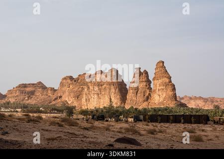 Al Ula, Saudi Arabia: Dramatic panoramic view of the Al Ula landscape ...