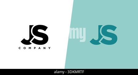 Trendy letter J and S, JS logo design template. Minimal monogram initial based logotype for company identity. Stock Vector