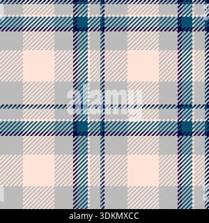 Velvet pattern texture check, worldwide textile vector fabric. Occupation seamless plaid tartan background in silver and light colors palette. Stock Vector