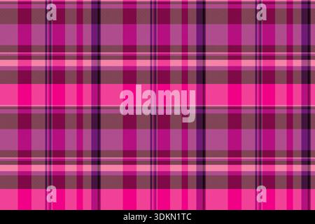 Africa plaid textile background, geometric vector texture pattern. Picnic check tartan fabric seamless in red and black colors palette. Stock Vector