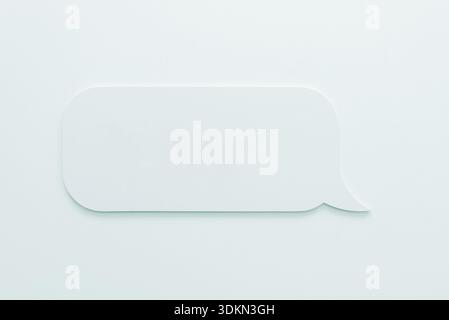 Blank white comic speech bubble cloud on isolated background with empty copy space for text mockup Stock Photo