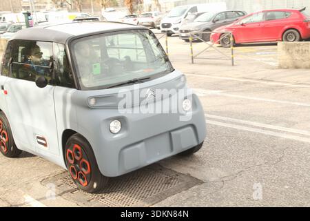 A Citroën Ami on a street in Europe Stock Photo