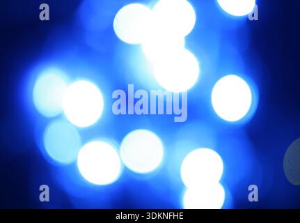 Christmas bokeh lighteffects blue abstract background Stock Photo