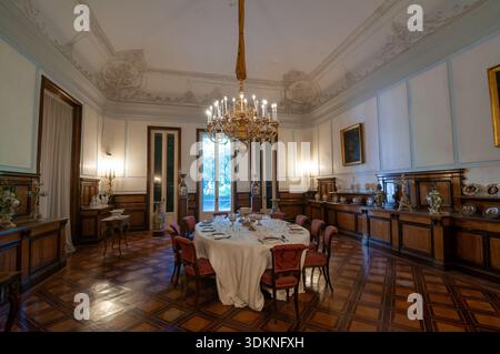The elegant breakfast dining room at Villa Pignatelli, Naples Stock Photo