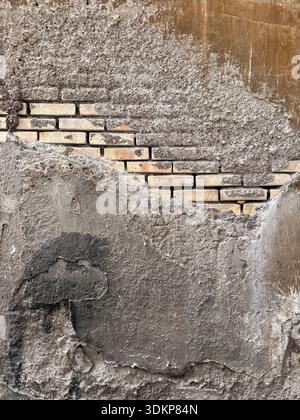 A random weathered brick wall in Rome, Italy Stock Photo
