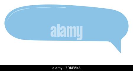 Blue Hand Drawn Organic Talk Sticker Stock Vector