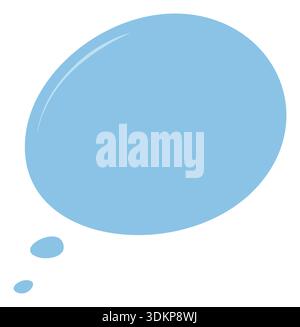 Hand Drawn Organic Blue Speech Sticker Stock Vector