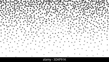 Stippling gradient, noise gradient background, stipple effect made by snowflake shapes. Noise gradient texture background. Stock Vector