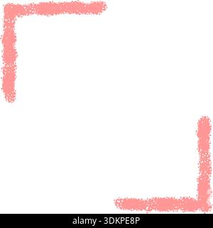 Crayon Sketch Pastel Frame Corner Element Stock Vector