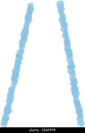 Blue Crayon Hand Drawn Punctuation Mark Stock Vector